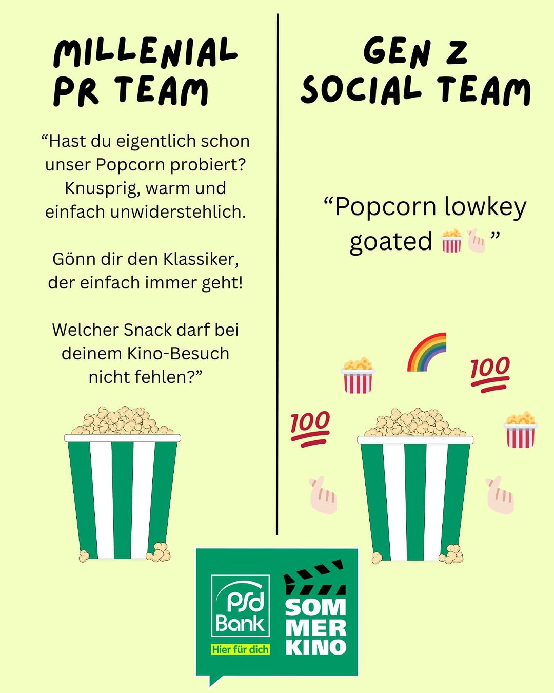 Popcorn bester Kino-Snack oder? Nicht mehr lange, dann könnt ihr euch vor Ort persönlich davon überzeugen. Und solange könnt ihr euch ja mal unsere Gutscheine auf der Website anschauen 👀