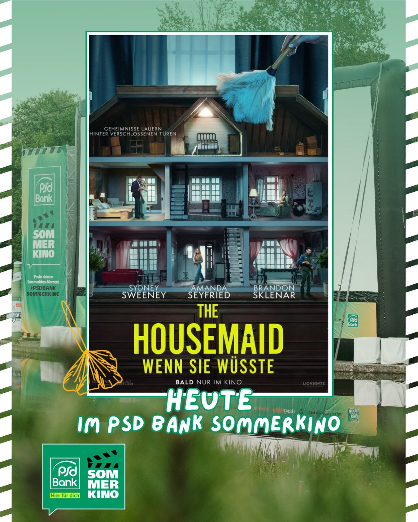 Heute bei uns: THE HOUSEMAID - WENN SIE WÜSSTE 🤫

Nicht jeder Neuanfang bietet eine zweite Chance. Die 27-jährige Millie (Sydney Sweeney) hofft nach der Entlassung aus dem Gefängnis als Hausmädchen bei einem wohlhabenden Ehepaar neu anzufangen. Doch schon bald merkt sie, dass sich hinter der Fassade aus Luxus und Eleganz eine dunkle Wahrheit verbirgt, die weitaus gefährlicher ist als ihre eigene. Ein verführerisches Spiel um Geheimnisse, Skandale und Macht beginnt...

Kommst du vorbei? 🫶🏻