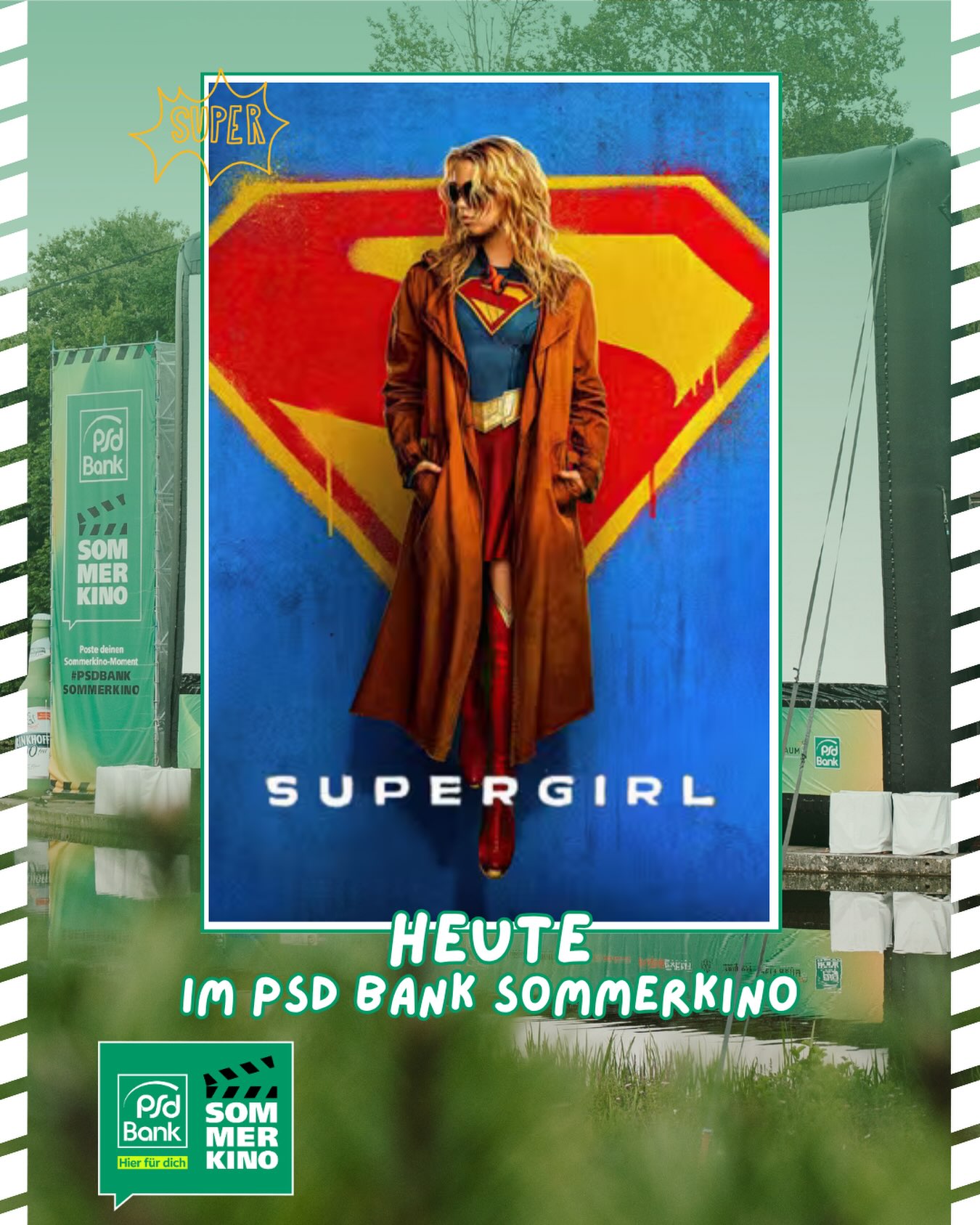 Heute bei uns: SUPERGIRL 🦸🏼‍♀️

Kara Zor-El, Cousine von Superman, verarbeitet die Zerstörung ihres Heimatplaneten auf ihre ganz eigene Weise. An ihrem 23. Geburtstag zieht Supergirl feiernd mit ihrem Hund Krypto durch die Galaxis – bis sie der jungen Kriegerin Ruthy begegnet, die den Tod ihres Vaters rächen will. Widerwillig wird Kara in einen gefährlichen Konflikt mit einem mächtigen Gegner hineingezogen und muss entscheiden, welche Art von Heldin sie sein will.

Kommst du vorbei? 🫶🏻