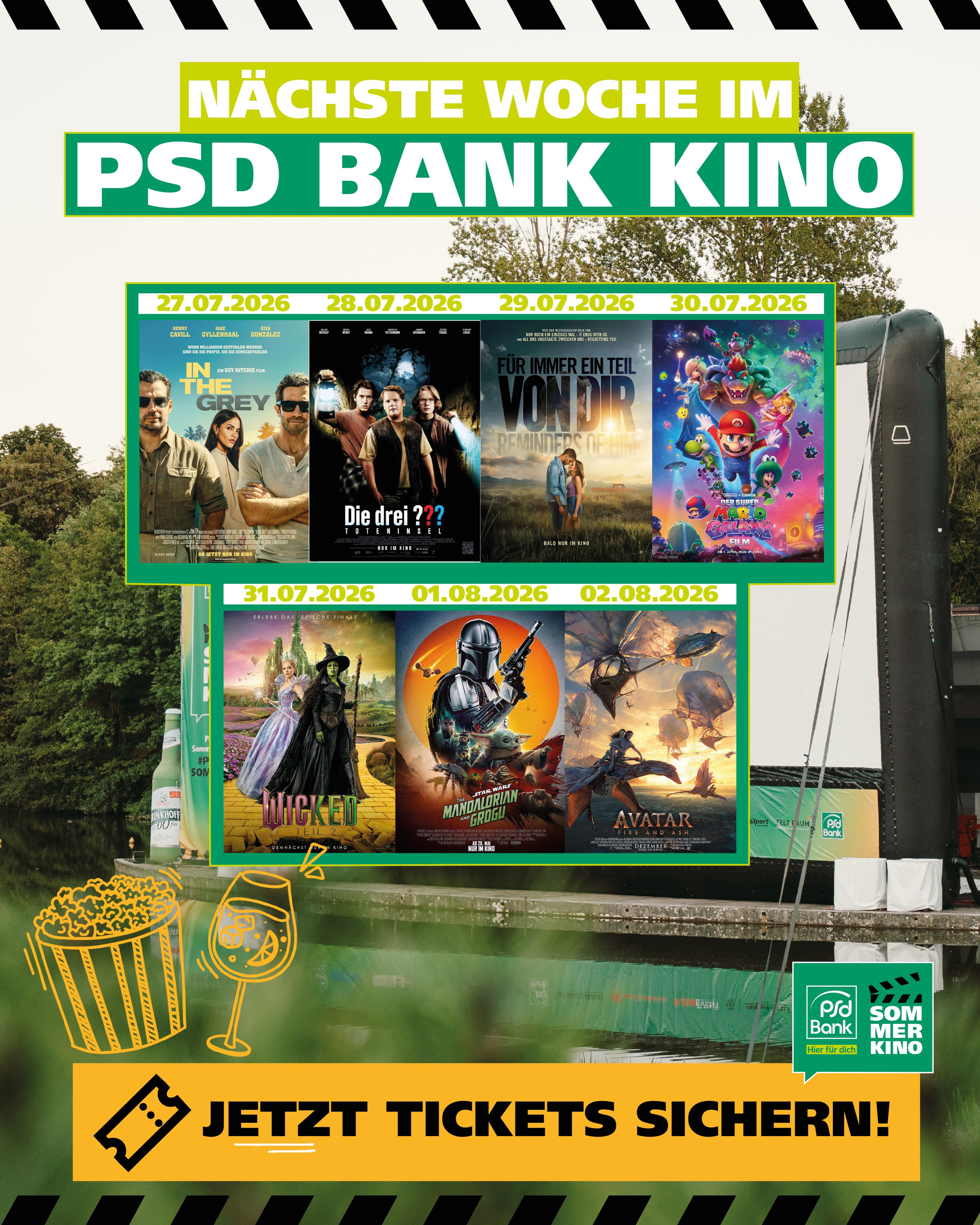 Morgen geht es weiter mit dem PSD Bank Sommerkino 🥹💚
Freut ihr euch auch schon so wie wir? Welche Filme wollt ihr sehen? Lasst es uns in den Kommentaren wissen 👇🏻