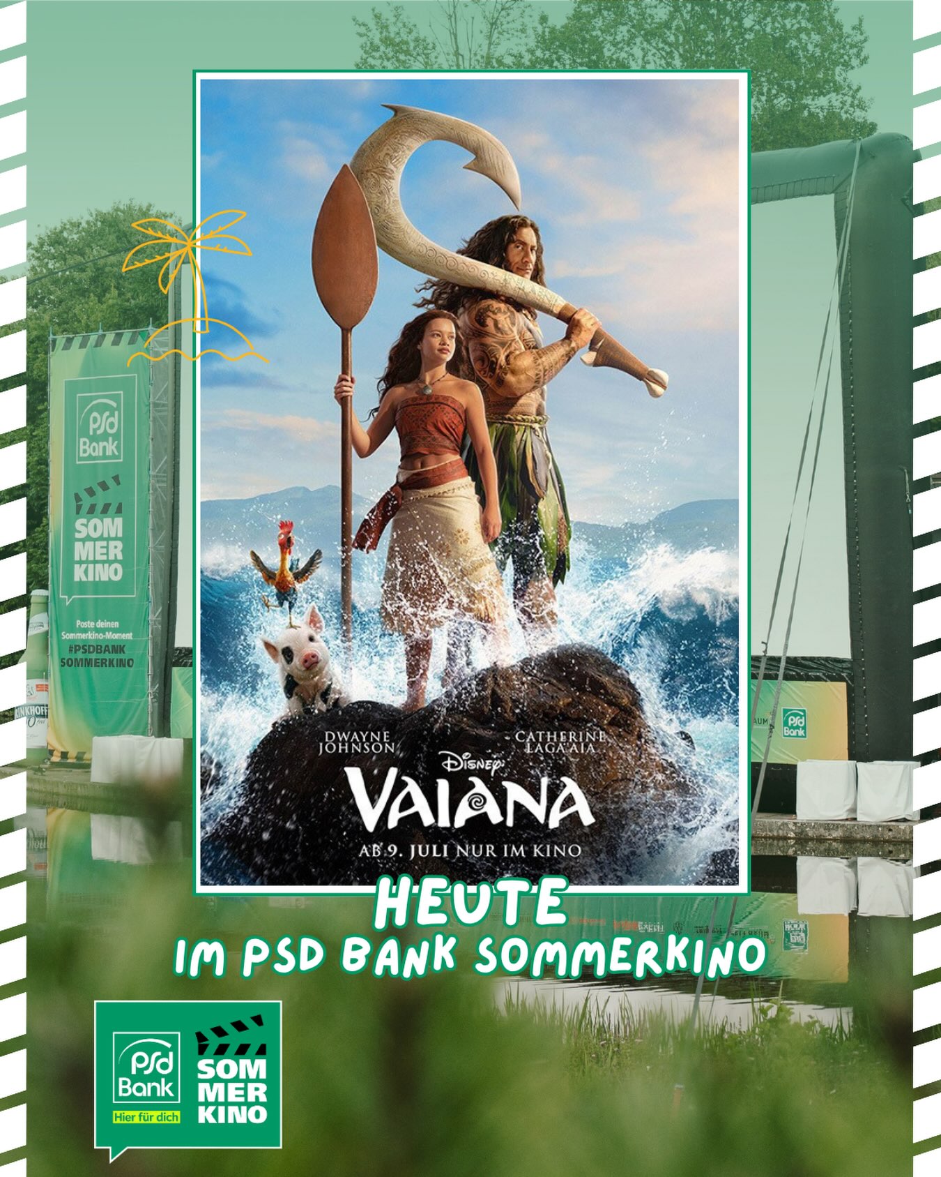 Heute bei uns: VAIANA

Vaiana folgt dem Ruf des Ozeans und wagt sich zum ersten Mal über das Riff ihrer Heimatinsel Motunui hinaus. Gemeinsam mit dem berühmt-berüchtigten Halbgott Maui begibt sie sich auf eine abenteuerliche Reise über die Weiten des Meeres, um die Zukunft ihres Volkes zu sichern 🌊

Kommst du vorbei?