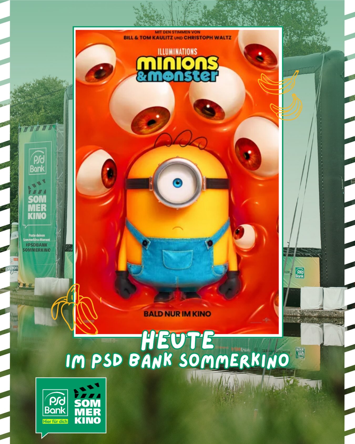 Heute bei uns: MINIONS & MONSTER 🍌

„Minions & Monster“ erzählt die abgefahrene, aberwitzige und natürlich absolut wahre Geschichte von den Minions und wie sie Hollywood erobern, Filmstars werden, alles verlieren, Monster auf die Welt loslassen und sich dann heldenhaft daranmachen, den Planeten vor genau dem Chaos zu retten, das sie selbst angerichtet haben.

Kommt ihr rum? 🫶🏻